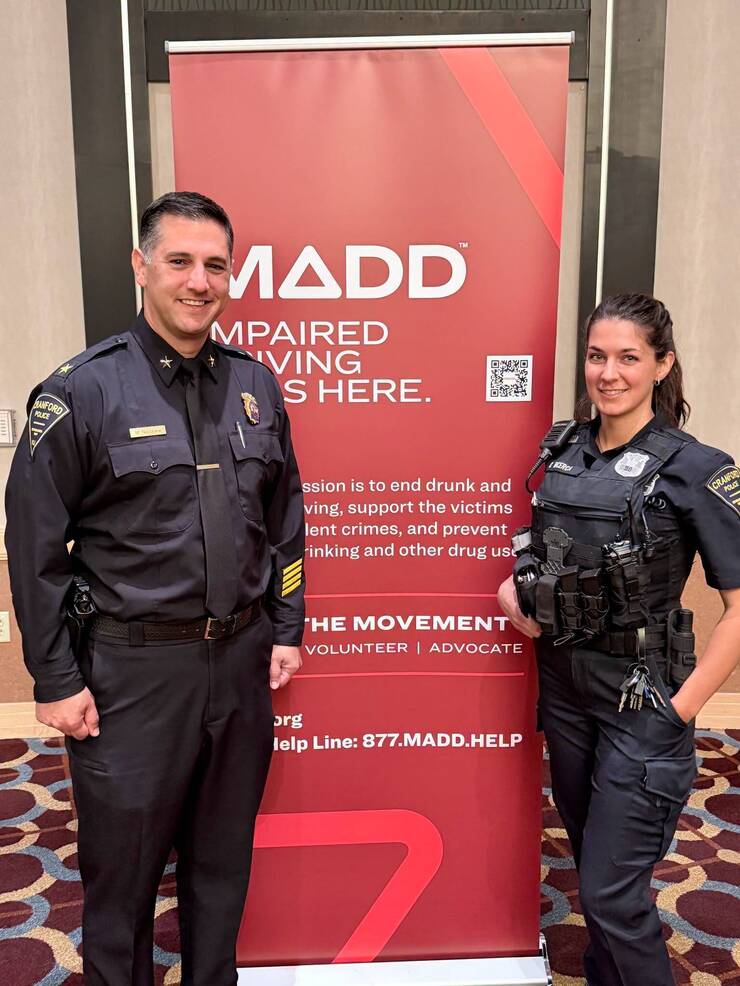 Cranford Officer Honored by MADD for DWI Enforcement Efforts