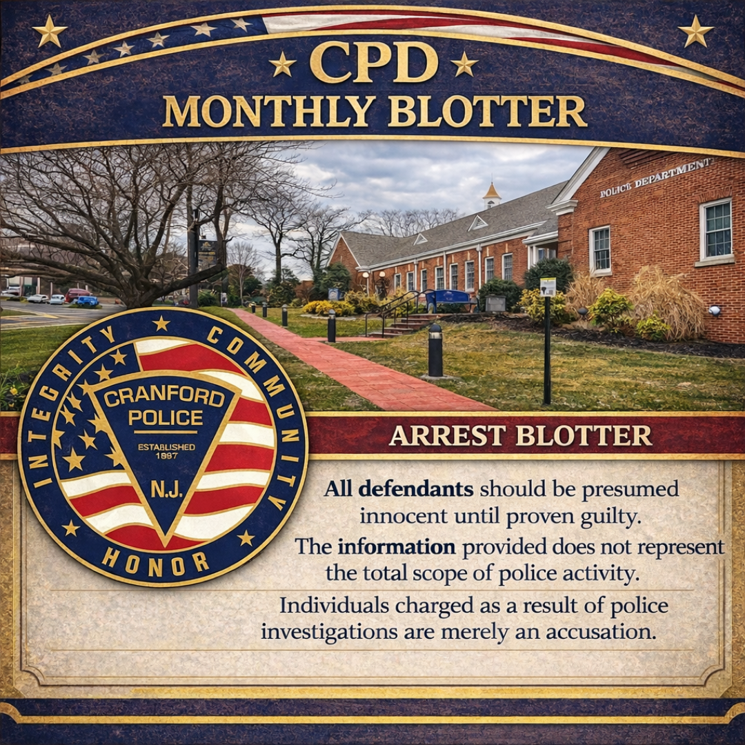 Monthly Arrest Blotter - July 2026